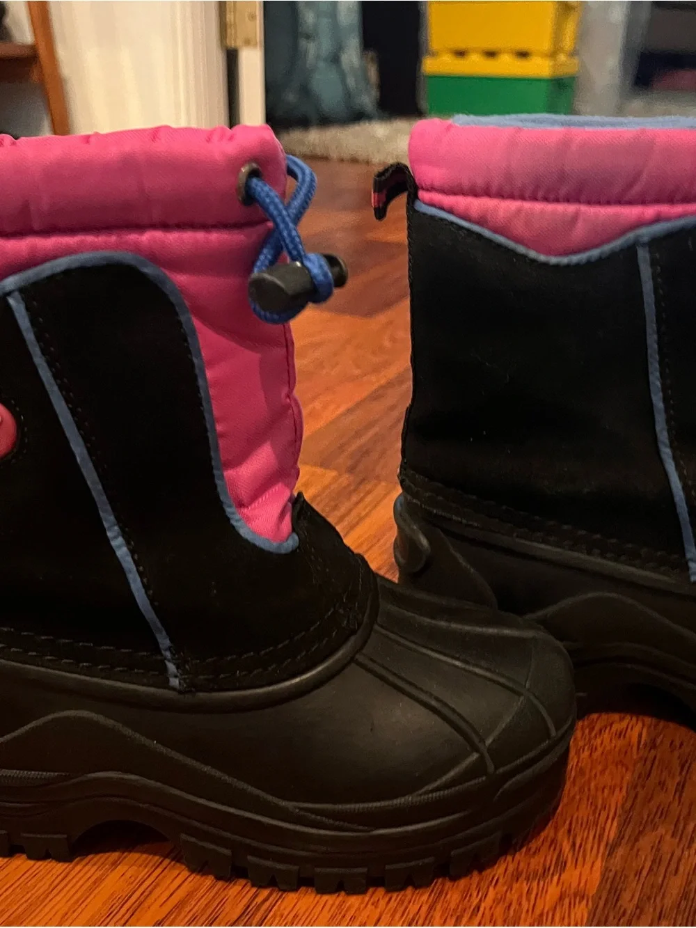 Sporto Kids Pink and Black Waterproof Snow Boots